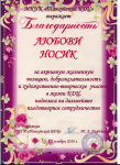 Благодарность Тангуйского КДЦ за активную жизненную позицию